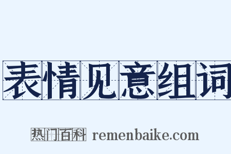 表情见意组词是什么意思的图片